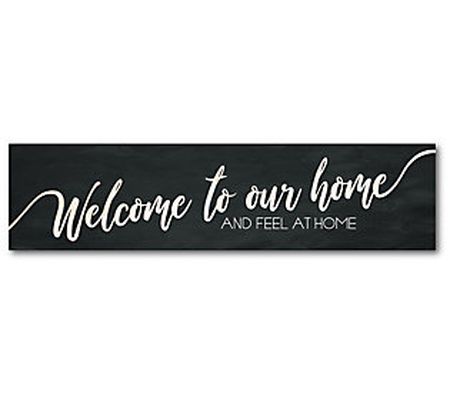 Courtside Market Welcome To Our Home 6" x 24" W ooden Panel