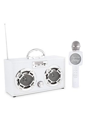 Couture-Pearl Bluetooth Boombox Mic Set