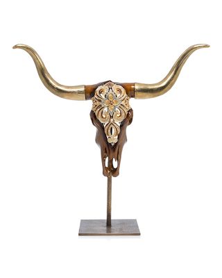 Cow Skull Objet with Stand