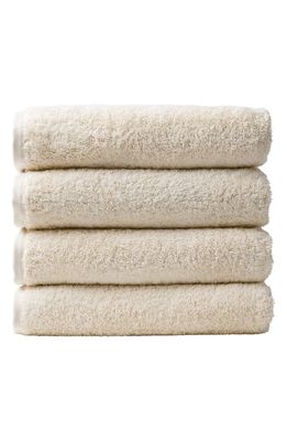 Coyuchi Cloud Loom 4-Piece Organic Cotton Bath Towel Set in Undyed