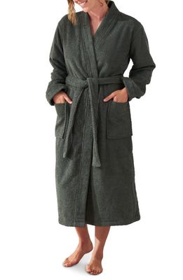 Coyuchi Gender Inclusive Air Weight Organic Cotton Robe in Shadow
