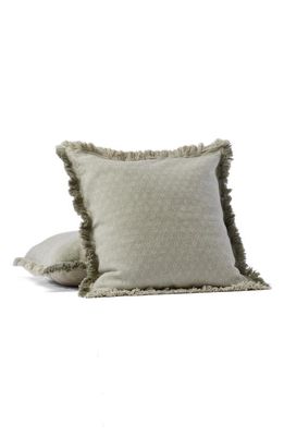Coyuchi Loreto Organic Cotton Decorative Pillow Cover in Laurel