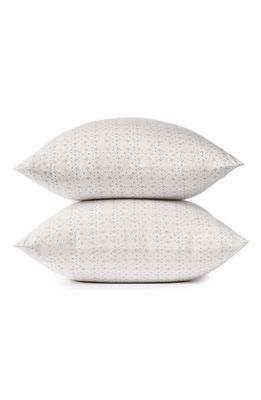 Coyuchi Set of 2 Organic Dot Pattern Percale Pillowcases in Fossil Dot
