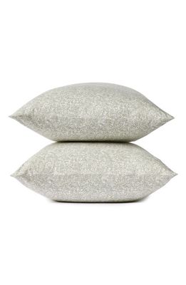 Coyuchi Set of 2 Organic Dot Pattern Percale Pillowcases in Sage Vines