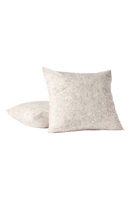 Coyuchi Solana Organic Cotton Pillow Sham in Undyed W/Grays Botanical