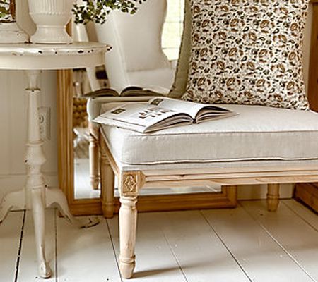 Cozy Cottage by Liz Marie Removable Cushion Ottoman