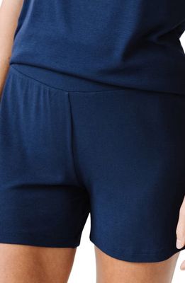 Cozy Earth Rib Sleep Shorts in Navy 