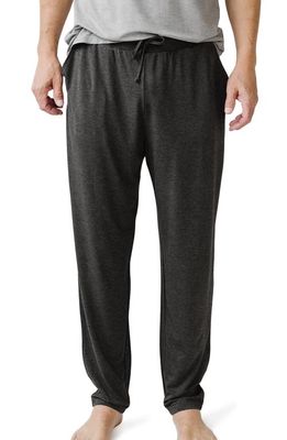 Cozy Earth Tie Waist Stretch Knit Pajama Pants in Charcoal