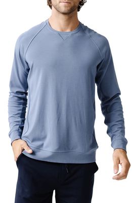 Cozy Earth Ultrasoft Crewneck Sweatshirt in Blue 