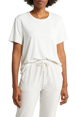 Cozy Earth Ultrasoft Short Sleeve Pajama Top in Ivory