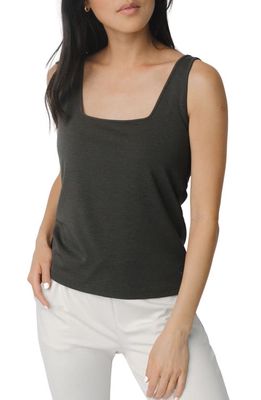 Cozy Earth Ultrasoft Square Neck Pajama Top in Charcoal