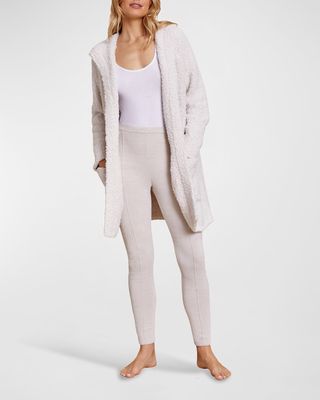 CozyChic Hooded Open-Front Cardigan