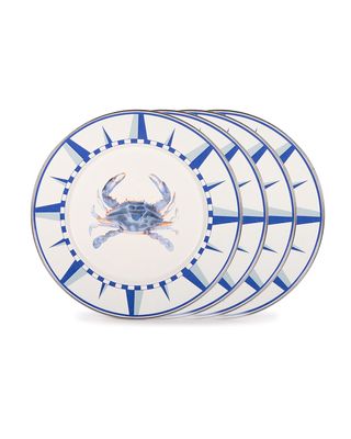 Crab House Dinner Plates, Set of 4