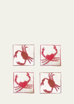 Crab Linen Napkins, Set of 4