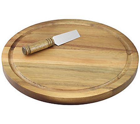CraftKitchen Round Cheese Board & Knife Set