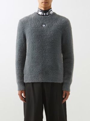 Craig Green - Cutout-front Knit-jersey Sweater - Mens - Dark Grey