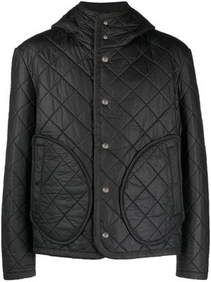 Craig Green diamond-quilted hooded jacket - Black