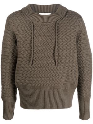 Craig Green drawstring-neck chunky-knit jumper - Brown