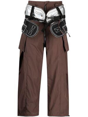 Craig Green high-waisted packable trousers - Brown