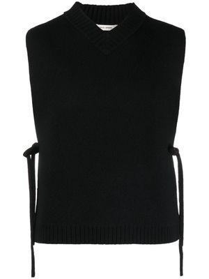 Craig Green lace-up fine-knit vest - Black