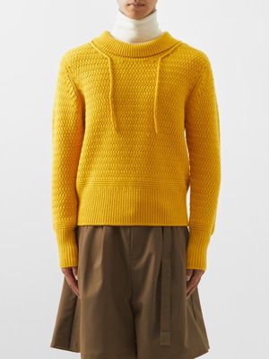 Craig Green - Laced-neck Wool Sweater - Mens - Yellow