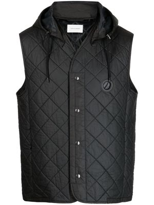 Craig Green padded-design hooded gilet - Black
