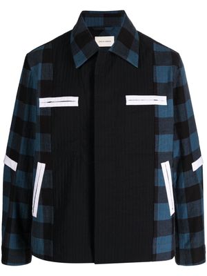 Craig Green plaid-pattern worker jacket - Blue
