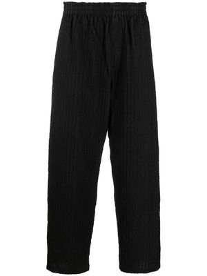 Craig Green ripped striped straight-leg trousers - Black