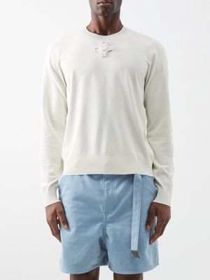 Craig Green - Rubber-tab Knitted Sweater - Mens - White