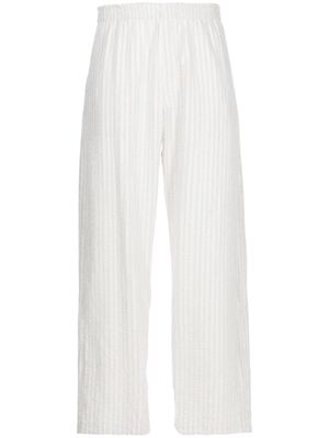 Craig Green stripe-pattern cotton track pants - White