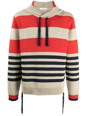 Craig Green striped knitted hoodie - Neutrals