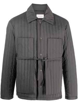 Craig Green tied-waist quilted jacket - Grey