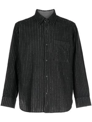 Craig Green two-tone striped shirt - Black