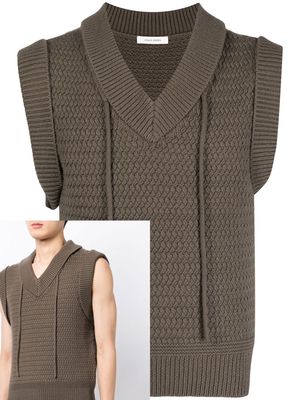 Craig Green V-neck wool knit vest