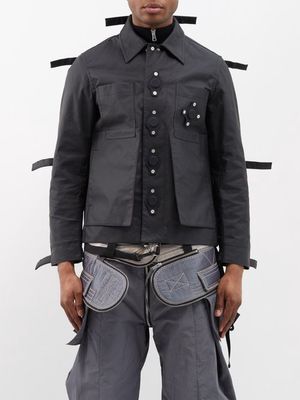 Craig Green - Worker Strap-embellished Coated-canvas Jacket - Mens - Black