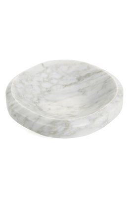CRAIGHILL Small Facet Decorative Marble Bowl in White Carrara