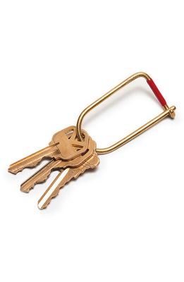 CRAIGHILL Wilson Enameled Brass Key Ring in Red