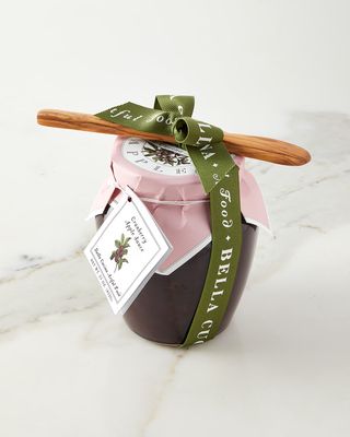 Cranberry Apple Sauce Gift With Olive Wood Knife