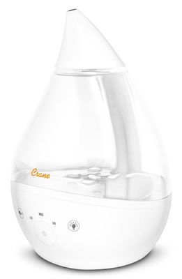 Crane Air Drop 2.0 4-in-1 1-Gallon Cool Mist Humidifier in Clear/White