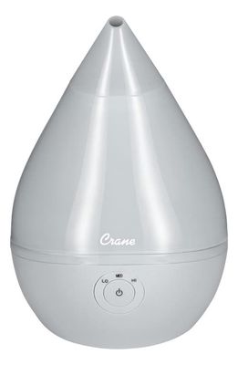 Crane Air Droplet 1/2-Gallon Cool Mist Humidifier in Grey