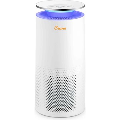 Crane Air True HEPA Air Purifier in White With Uv 