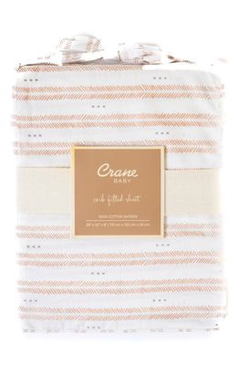 CRANE BABY Fitted Crib Sheet in Brown