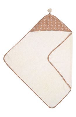 CRANE BABY Hooded Cotton Baby Towel in Copper/White