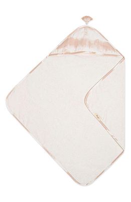 CRANE BABY Hooded Cotton Baby Towel in Pink/White