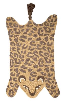 CRANE BABY Leopard Accent Rug in Brown