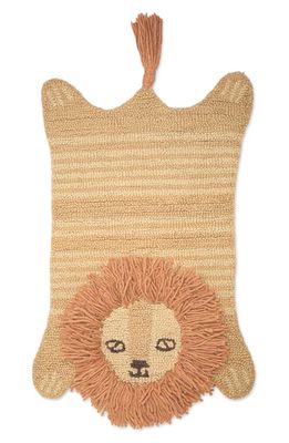 CRANE BABY Lion Accent Rug in Brown