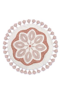 CRANE BABY Parker Mandala Round Accent Pillow in Pink