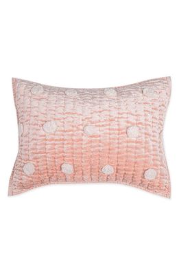 CRANE BABY Parker Quilted Velvet Accent Pillow in Pink