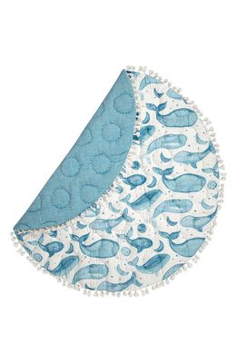 CRANE BABY Quilted Cotton Baby Playmat in Blue
