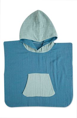 CRANE BABY Two-Tone Poncho in Blue
